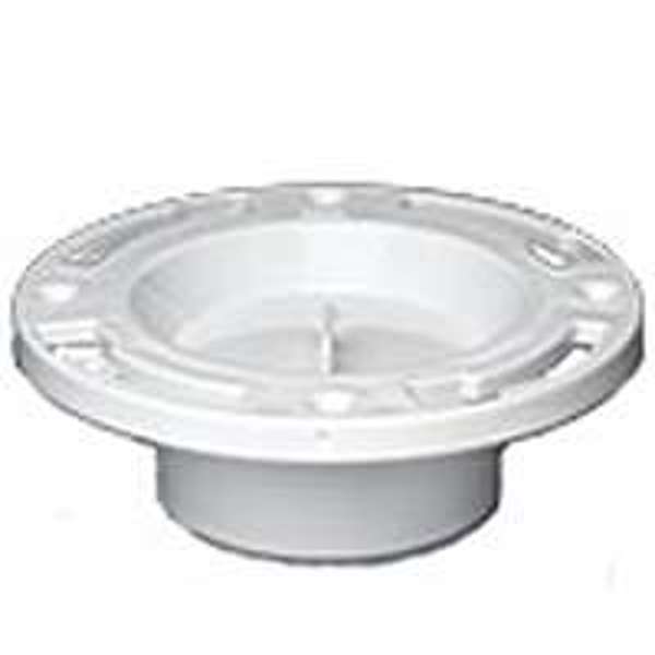 OATEY 43505 Closet Flange 3 and 4 In Plastic Sch40 DWV Pipe with T Cap