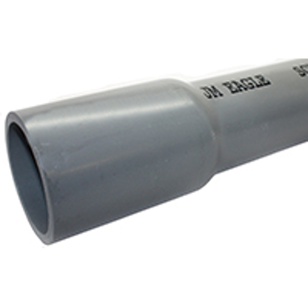J-M MFG CO EPVC 212-80 Schedule 80 Conduit 10 Ft 2-1/2 In Gray