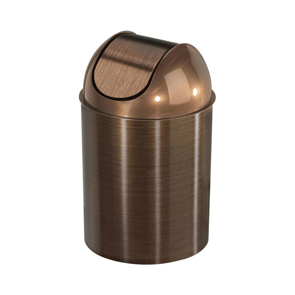 Umbra 082744-125 Mezzo Wastebasket 2.5 Gal Bronze Swing Top