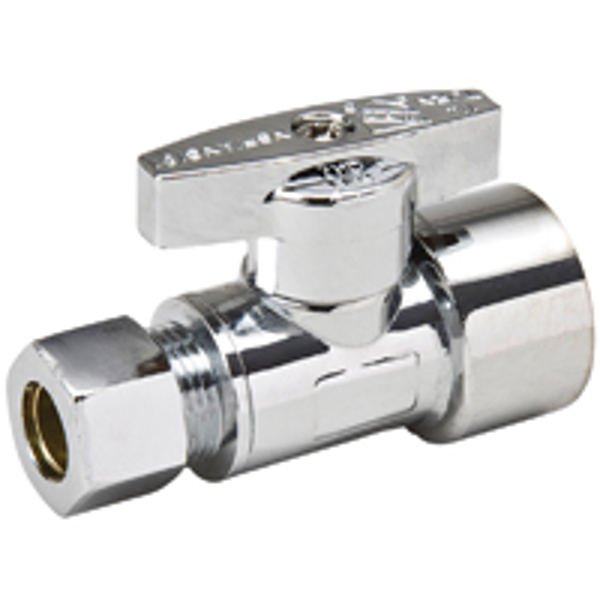 B K Industries 191 232HC Supply Line Valve Straight 1/2 Inch FIP X 3/8 Inch Compression 125 PSI