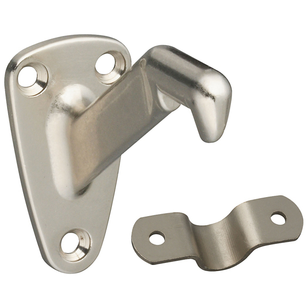 National Hardware N325-548 Handrail Bracket With Strap 250Lb Zinc Satin Nickel
