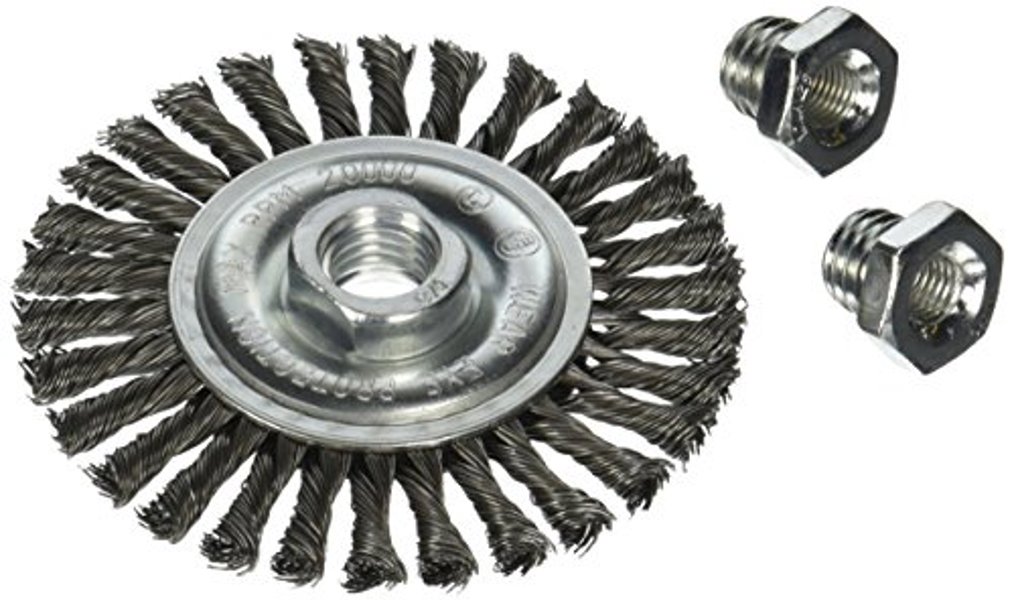 Mercer Abrasives 186010 Wire Wheel 4 In 3/16 In Arbor 5/8-11 In .020 Cs