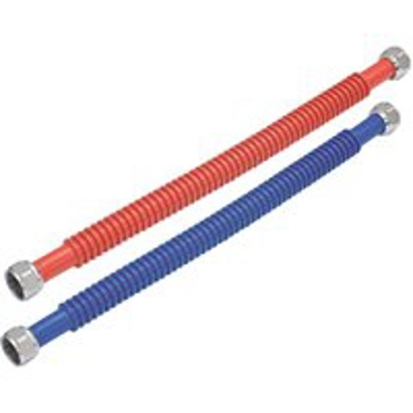 Eastman 0437118 Corrugated Water Heater Connector 3/4X3/4X18 In Red and Blue Stainless Steel