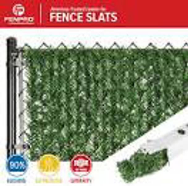 Merchants Metal FENCE 116776GR Plastic Slat Fence 6 Ft Green Bottom Lock 72 In X 2 In