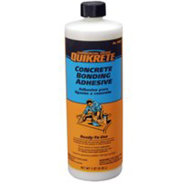 QUIKRETE 990214 Concrete Adhesive 1 Qt Bonding Liquid Vinyl Acetate White