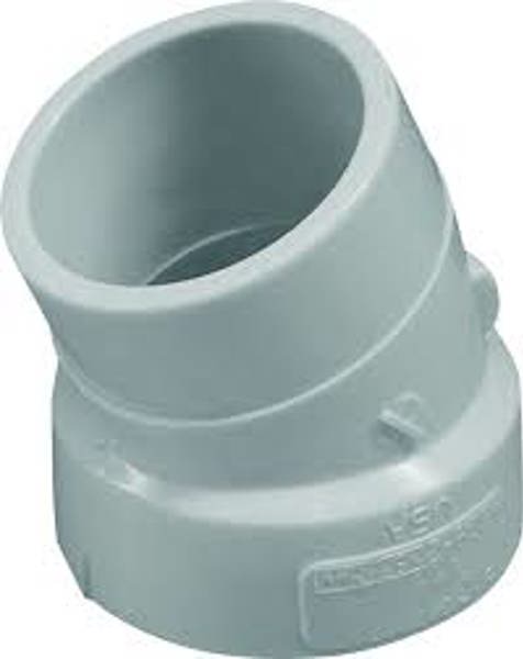 IPEX USA LLC-CANPLAS 75830 22.5 Deg 3 In PVC DWV Street Elbow Schedule 40