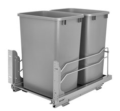 53WC-1835SCDM-217 35 Qt Double Pullout Waste Basket