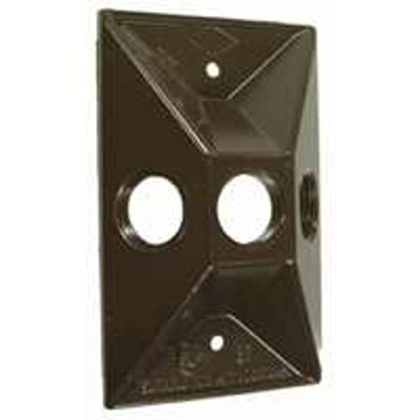 BELL WEATHERPROOF 5189-7 Rectangular Weatherproof Lamp Holder Cover Bronze 3 Hole Cluster