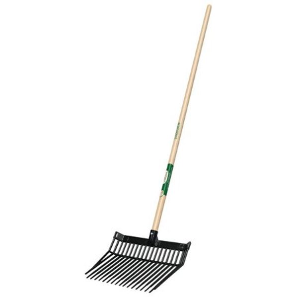 Landscapers Select 33665 Bedding Fork 16 Tine Wide Poly Wood Handle
