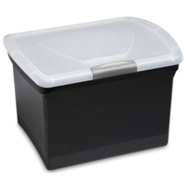 Sterilite 18789004 Box File Storage Container Black