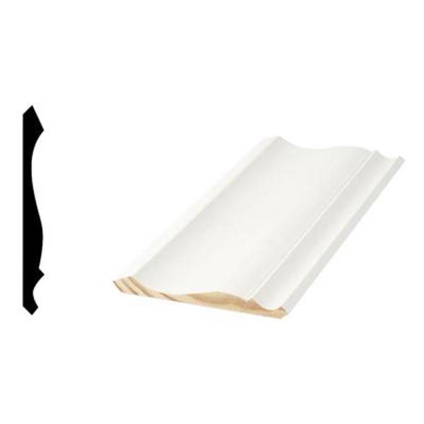 US LUMBER GROUP WMFJ 45P Crown Molding 9-16 X 5-1/4 In Primed Finger Jointed