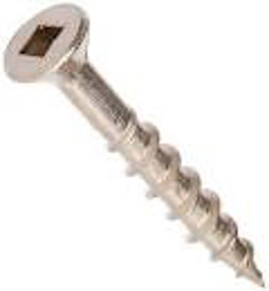 Hillman Group 47428 Flathead Type 17 Cut Exterior Wood Screws 8X1-1/4 In Stainless Steel