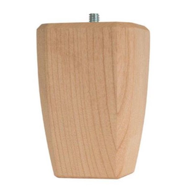 WADDELL MFG CO 2746 Square Taper Bun Foot Table Leg Hardwood