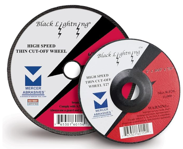 Mercer Abrasives 618010 Depressed Center Cutting Wheel 4-1/2 In x 0.045 In x 7/8 In Double Reinforced