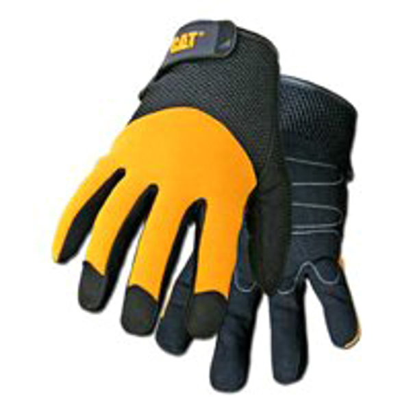 BOSS MFG CO CAT012215L Large Gloves Black Padded Palm Synthetic Leather Polyurethane/Nylon
