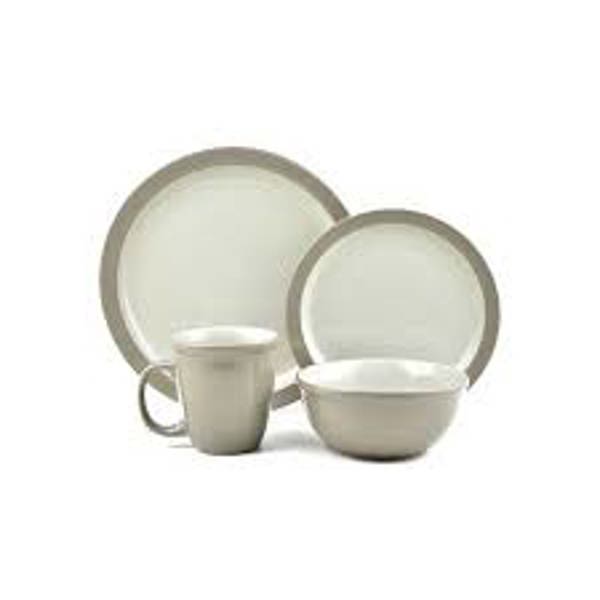C.C.A International 203742 Dinnerware Set 16 Piece Mali Sesame