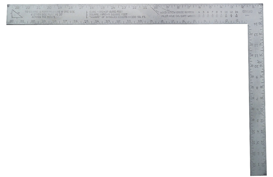 STANLEY TOOLS 45-300 Aluminum Forkmaster Carpenter Tool 24 In x 2 In 1/8 In Back 16 In x 1-1/2 In Tongue