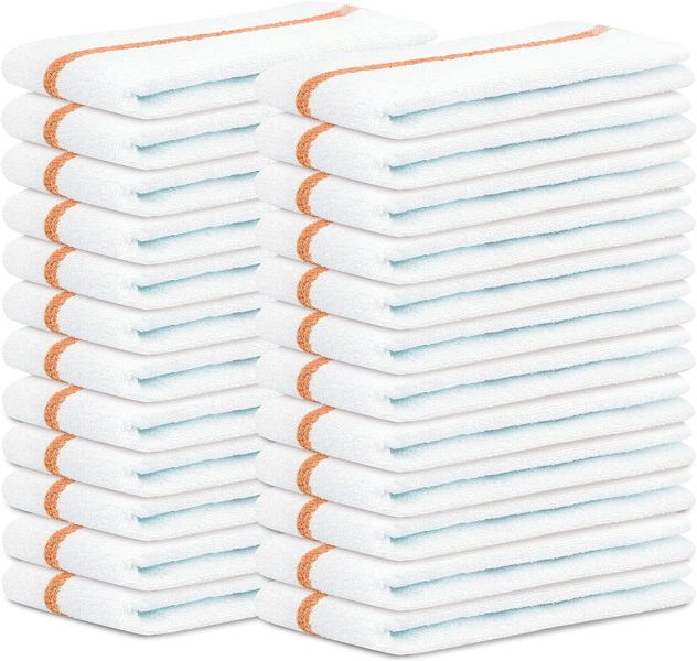 Safdie 12601 Bar Mop 4 Pc 16x19 White Ribbed Terry