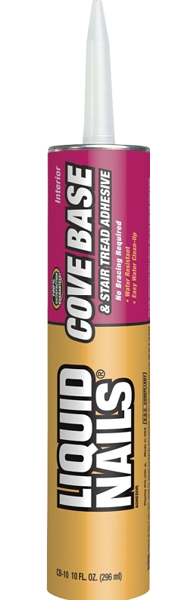 Liquid Nails CB10 Cove Base Adhesive 10 Oz Tan