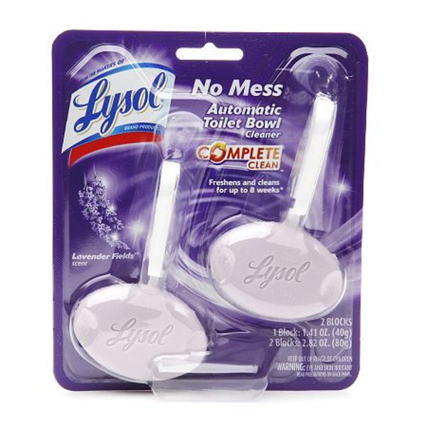 Lysol CELD83722 Toilet Bowl Cleaner 2.82 Oz Lavender Complete Clean No Mess Automatic