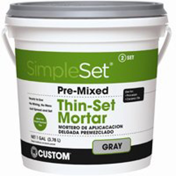 Custom Building Products CTTSG1-2 Premixed Thinset Mortar 1 Gal Gray Ceramic Tile