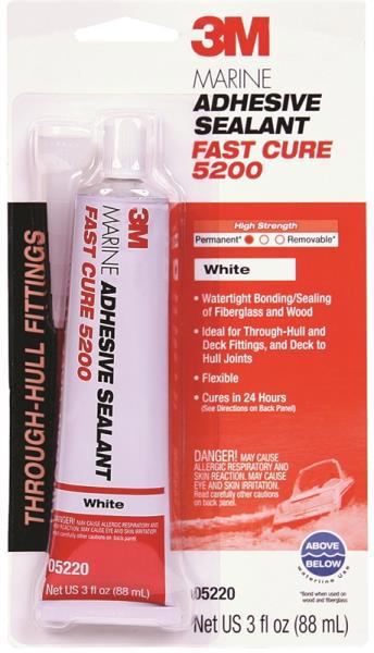 3M 5200FC Adhesive Sealant 3 Oz Tube White Paste Marine