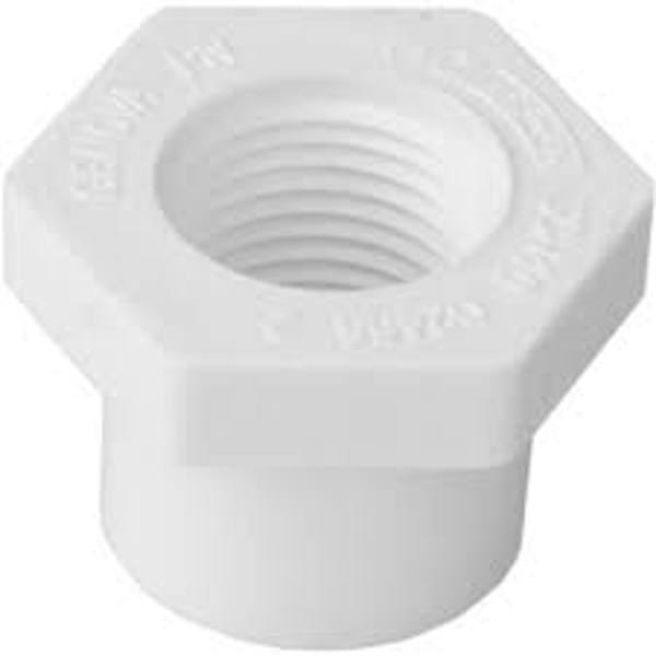 Genova Products 34251 Reducing Bushing PVC 1/2X1/4 Spigot x FIP Red