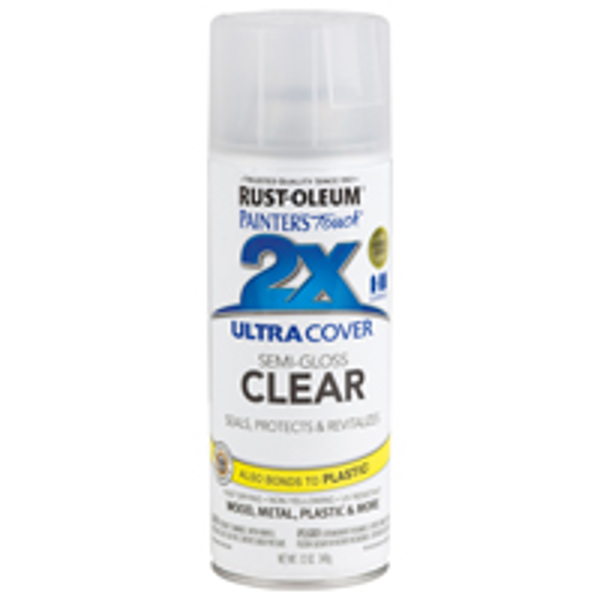 Rust-Oleum 249859 Paint Spray 12 Oz Clear Semi Gloss 2X Ultra Cover