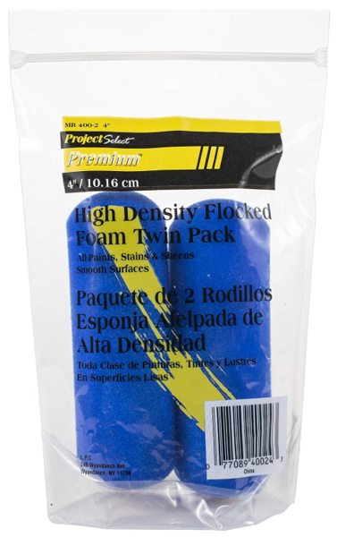 Linzer Products MR400-2 Foam Mini Roller Cover 4x1/8 In 2 Pack