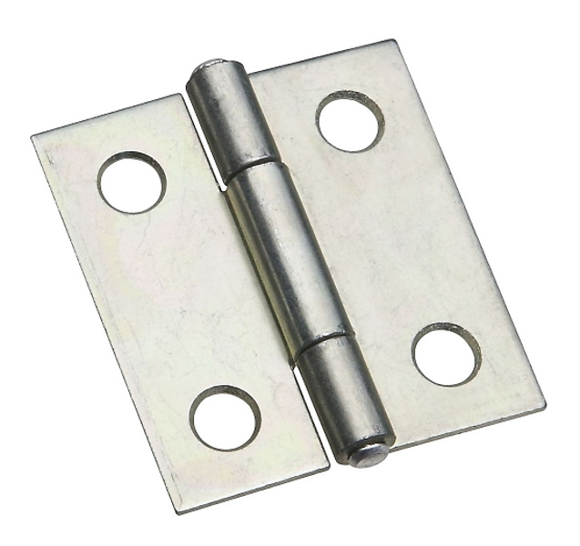 National Hardware N146-043 Narrow Hinge 1 1/2 In Frame Leaf 0.045 In Thick Aluminum Cold Rolled Steel
