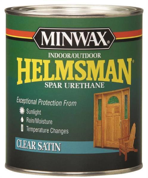 Minwax 63205444 Clear Satin Topcoat 1 Qt Capacity Mild Hydrocarbon 125 Sq-Ft/Qt