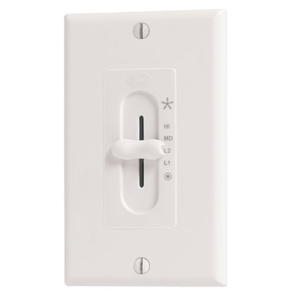 Hunter Fan Company 27181 Slide Fan Control Wall Mount for Ceiling Fan All Brands 4 Speed White