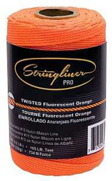 STRINGLINER BY U.S. TAPE CO 35406 Fluorescent Twine 540 Ft No 18 Nylon Orange