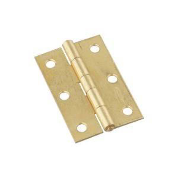 National Hardware N146-399 Utility Hinge Brass Finish Steel Narrow