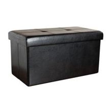 F 0630 Black Folding Ottoman Double