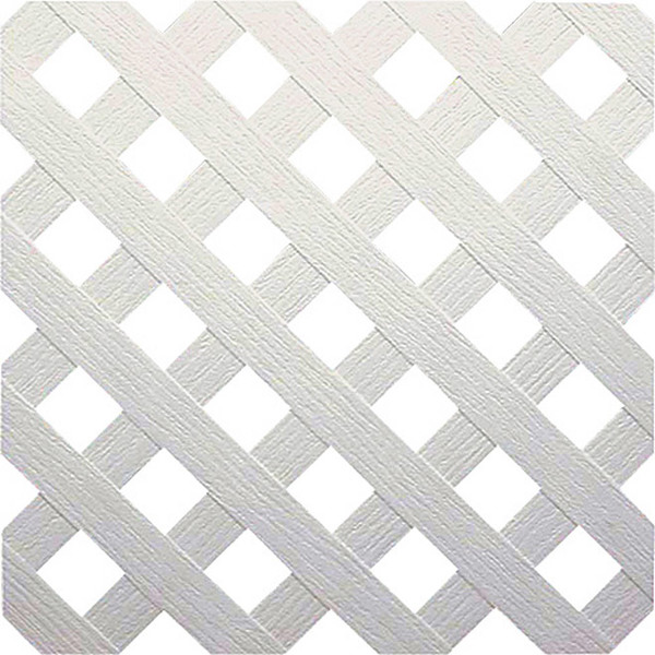 Universal Forest Prod JOG LAT48ND-WH PVC Lattice 4x8 White Privacy Diamond