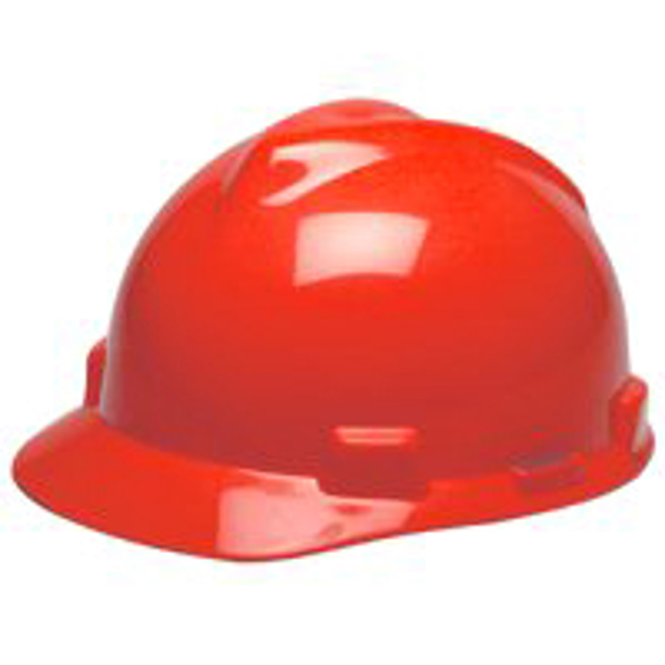 MSA Safety Works 475363 V-Guard Hard Hat Red