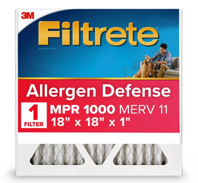 3M 9817DC-6 Air Filter 18X18X1 HVAC Micro Allergen