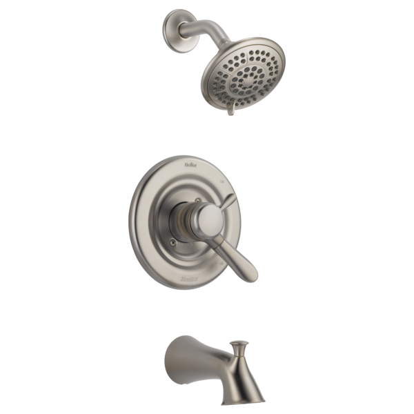 Delta Faucet T17438SS Shower Faucet Trim Brilliance Stainless Lahara Tub Monitor 17 Series Stainless Steel