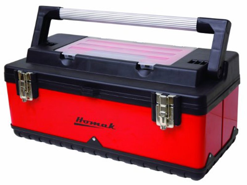 HOMAK MANUFACTURER CO., INC. RD00126110 Toolbox 26 In Red Black Metal with Top Compartment
