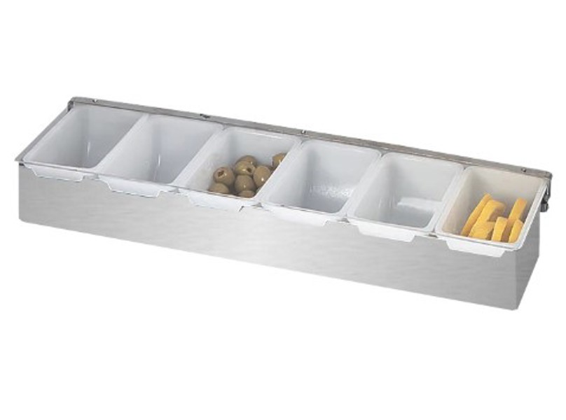 Browne Foodservice 79303 Caddy Bar Stainless Steel 6 Compartments