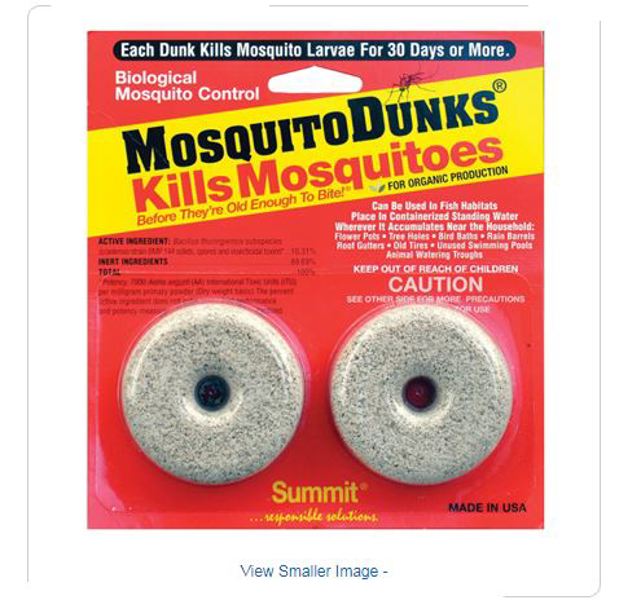 Summit Chemical 102 Mosquito Dunks Insect Repellent 2 CD Natural Biological Control