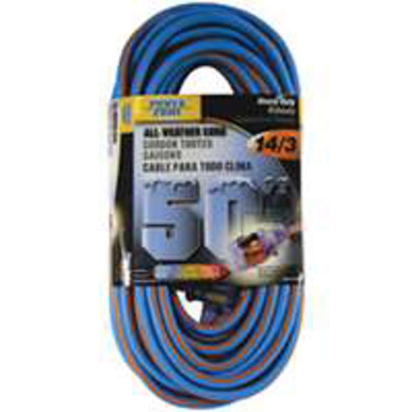 POWERZONE ORC530730 All Weather Extension Cord 50 Ft 14/3