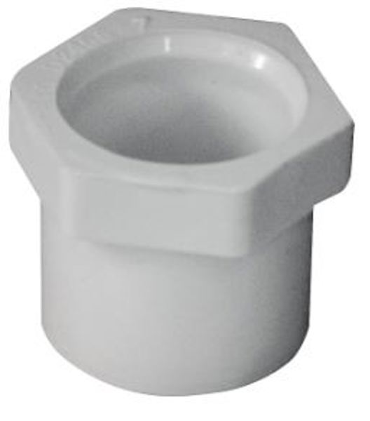 IPEX USA LLC-CANPLAS 435646 PVC Bushing 3/4 X 1/2 White Solvent Weld Pipe Reducing Spigot X Slip