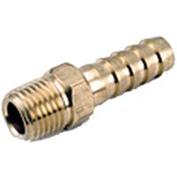 Anderson Metal Corp 757001-0606 Hose Adapter 3/8Bx3/8MPT Insert Brass