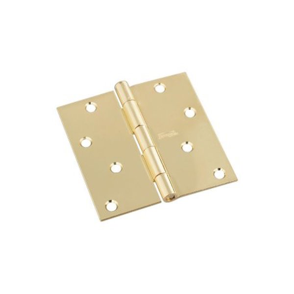 National Hardware V512 Full Mortise Square Corner Brass Hinge 1 Each Brass