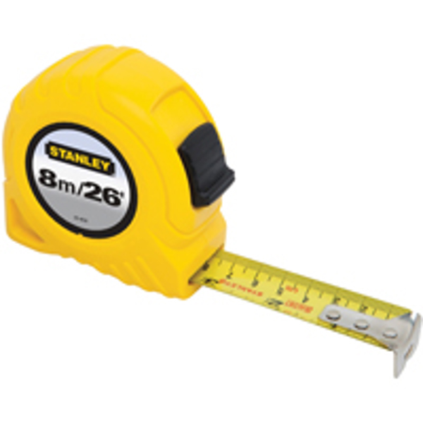 STANLEY TOOLS 30-456 Tape Measure 26 Ft Steel Blade 1 In