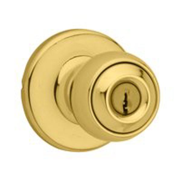 Kwikset Corporation 400P3CPK6 Polo Entry Lockset Brass K6 Bright Brass