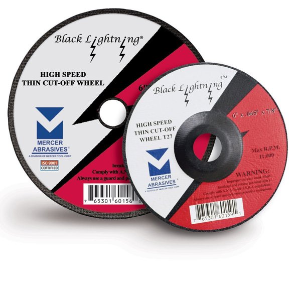 Mercer Abrasives 616100 Cutoff Wheel 5 In 0.045 In Thickness 7/8 In Arbor High Speed Thin