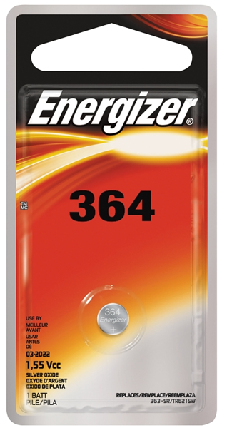 Energizer Battery 364BPZ Button Cell Battery 1.5 Volt 1 Ct